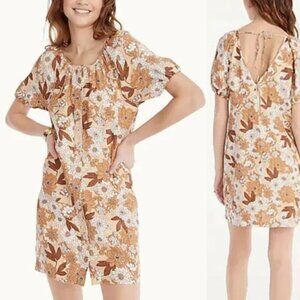 New! J. Crew Zinnia floral linen sheath dress mod retro flowers 28332